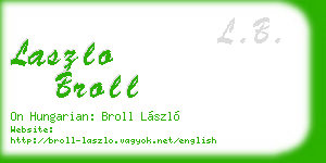 laszlo broll business card